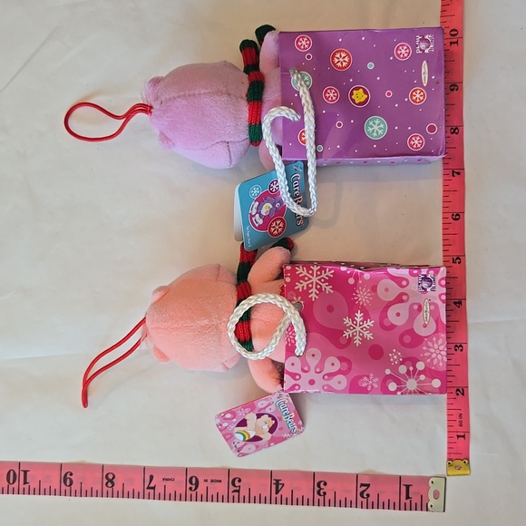 NWT Vtg 2005 Care Bears Mini Plush Ornament Giftbag Cheer Bear Best Friend Bear - Picture 3 of 11